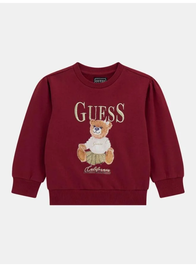 جس سويت شيرت أطفال بياقة مستديرة بطبعة جرافيك