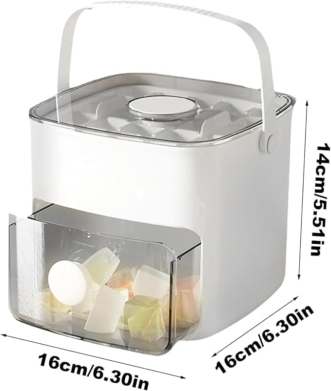 MVM Enterprise Double Layer Ice Box Ice Cube Tray Square Ice Maker Ice Maker Ice Maker Ice Maker Ice Case Included Lid Double Function Ice Tray Includes Lid Soft Easy to Use The Ice Cube Tray - Image 5