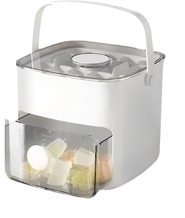MVM Enterprise Double Layer Ice Box Ice Cube Tray Square Ice Maker Ice Maker Ice Maker Ice Maker Ice Case Included Lid Double Function Ice Tray Includes Lid Soft Easy to Use The Ice Cube Tray - Image 1