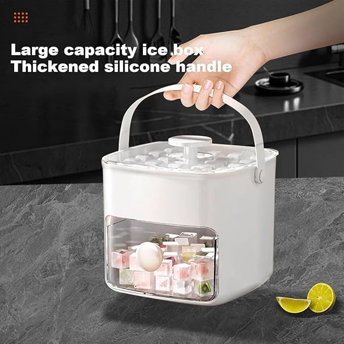 MVM Enterprise Double Layer Ice Box Ice Cube Tray Square Ice Maker Ice Maker Ice Maker Ice Maker Ice Case Included Lid Double Function Ice Tray Includes Lid Soft Easy to Use The Ice Cube Tray - Image 4