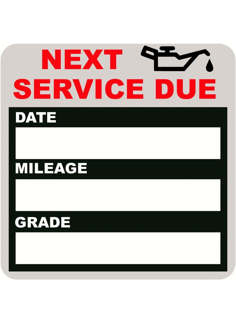 Halamodo Oil Change Stickers Static Cling, 120pcs 2x2 Inches Oil Change Reminder Sticker for Windshield with No Residue, Clear Next Service Due Labels for Car Auto Vehicle Window - Image 1
