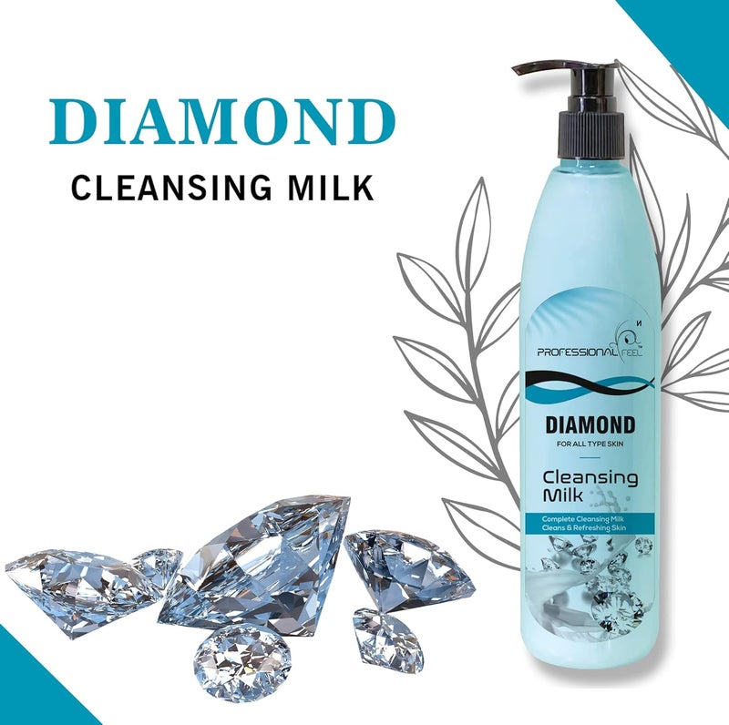 Professional Feel Diamond Cleansing Milk For All Skin Type Smooth Soft Clean Skin Healthy Whitening 500 gm Diamond cleanser - Image 2