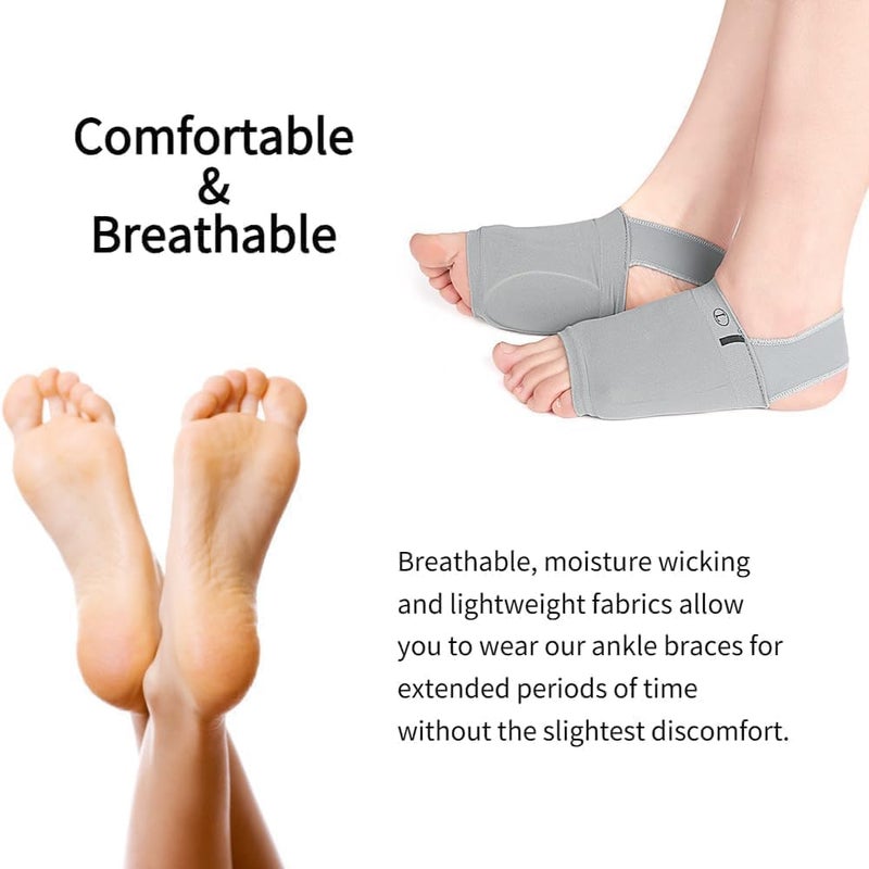Dingger Flat Foot Arch Support - Unisex Medial Arch Correction Sleeve for Pain Relief (Blue) - Image 5