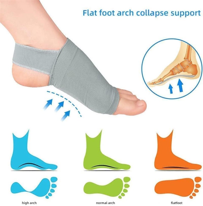 Dingger Flat Foot Arch Support - Unisex Medial Arch Correction Sleeve for Pain Relief (Blue) - Image 4