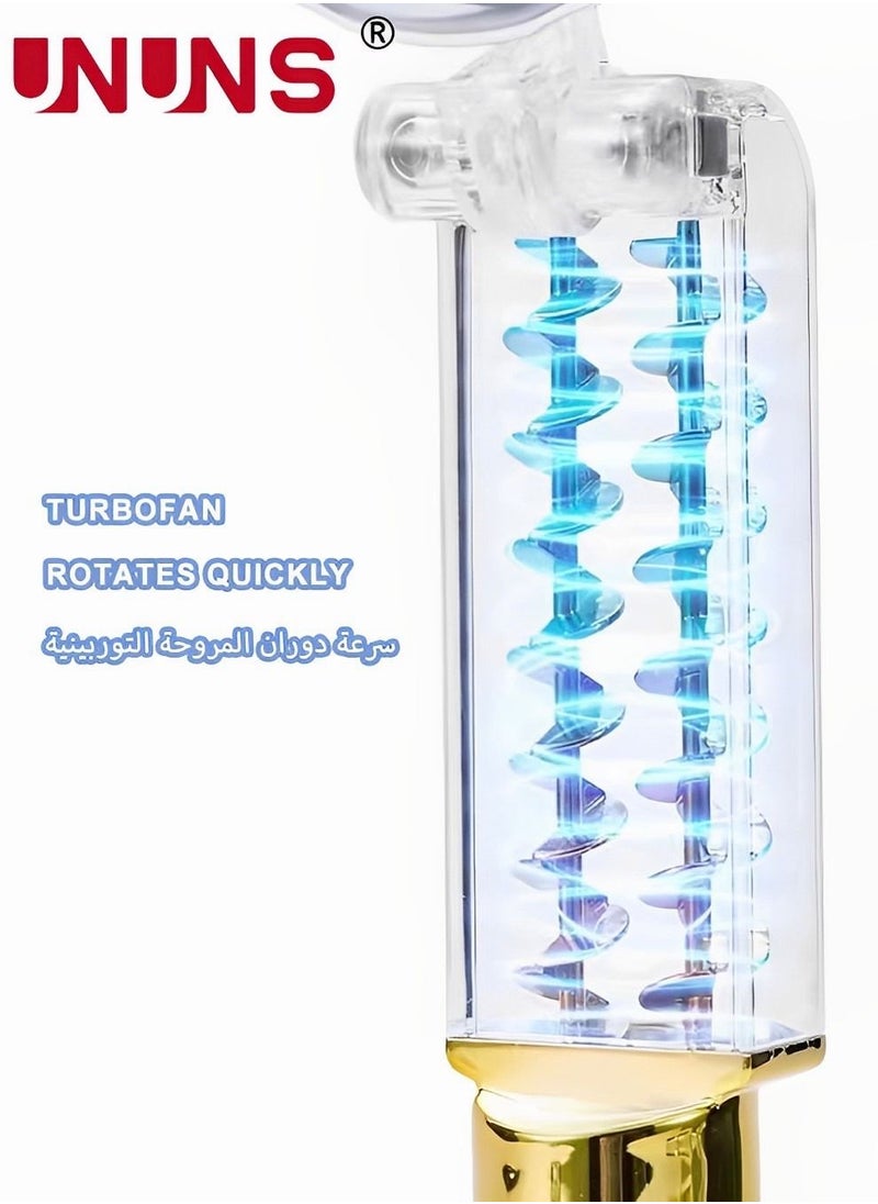UNUNS - Shower Head Clear,Handheld Clamshell Shower Filter For Removes Chlorine And Harmful Pollutants,Double High Pressure Head Handheld Shower Set With 5 Filters,Massage Back,Handheld Shower - Image 1