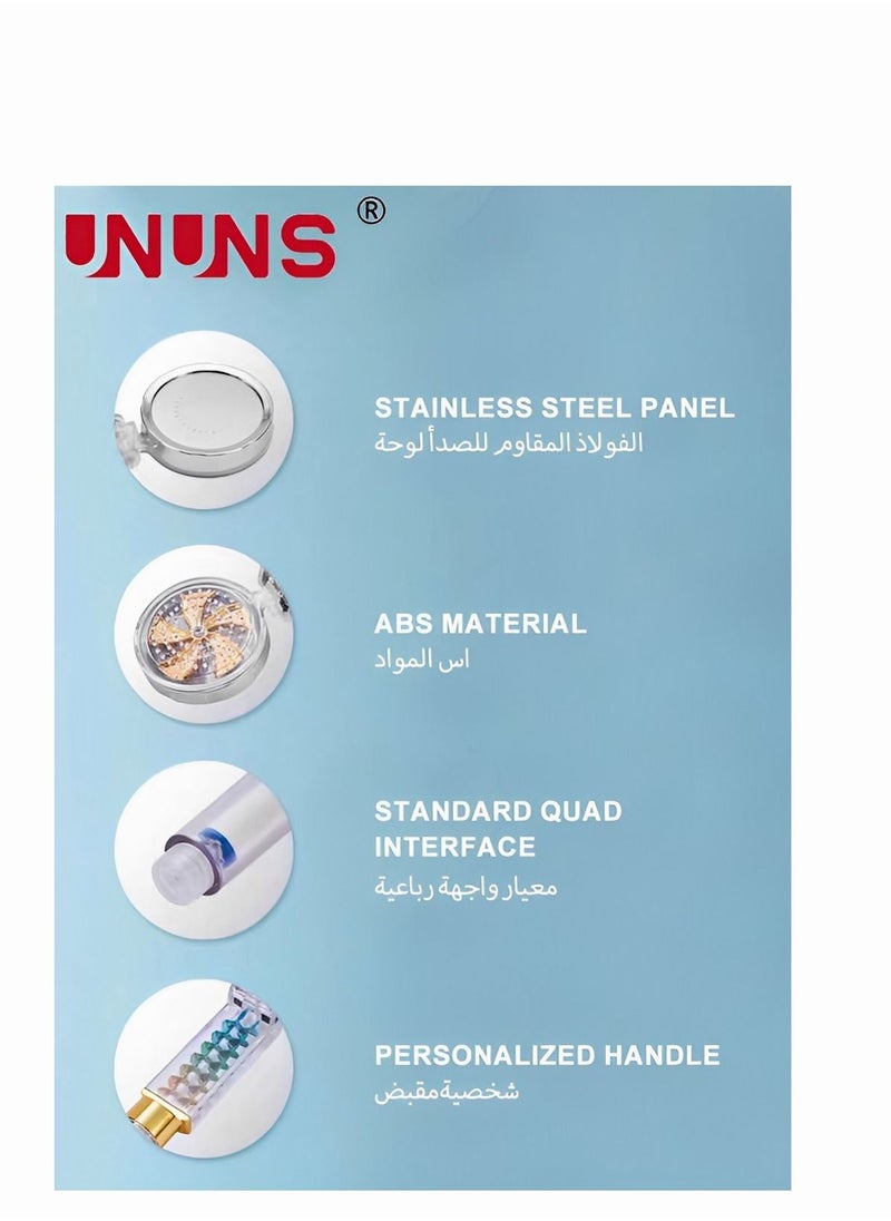 UNUNS - Shower Head Clear,Handheld Clamshell Shower Filter For Removes Chlorine And Harmful Pollutants,Double High Pressure Head Handheld Shower Set With 5 Filters,Massage Back,Handheld Shower - Image 1