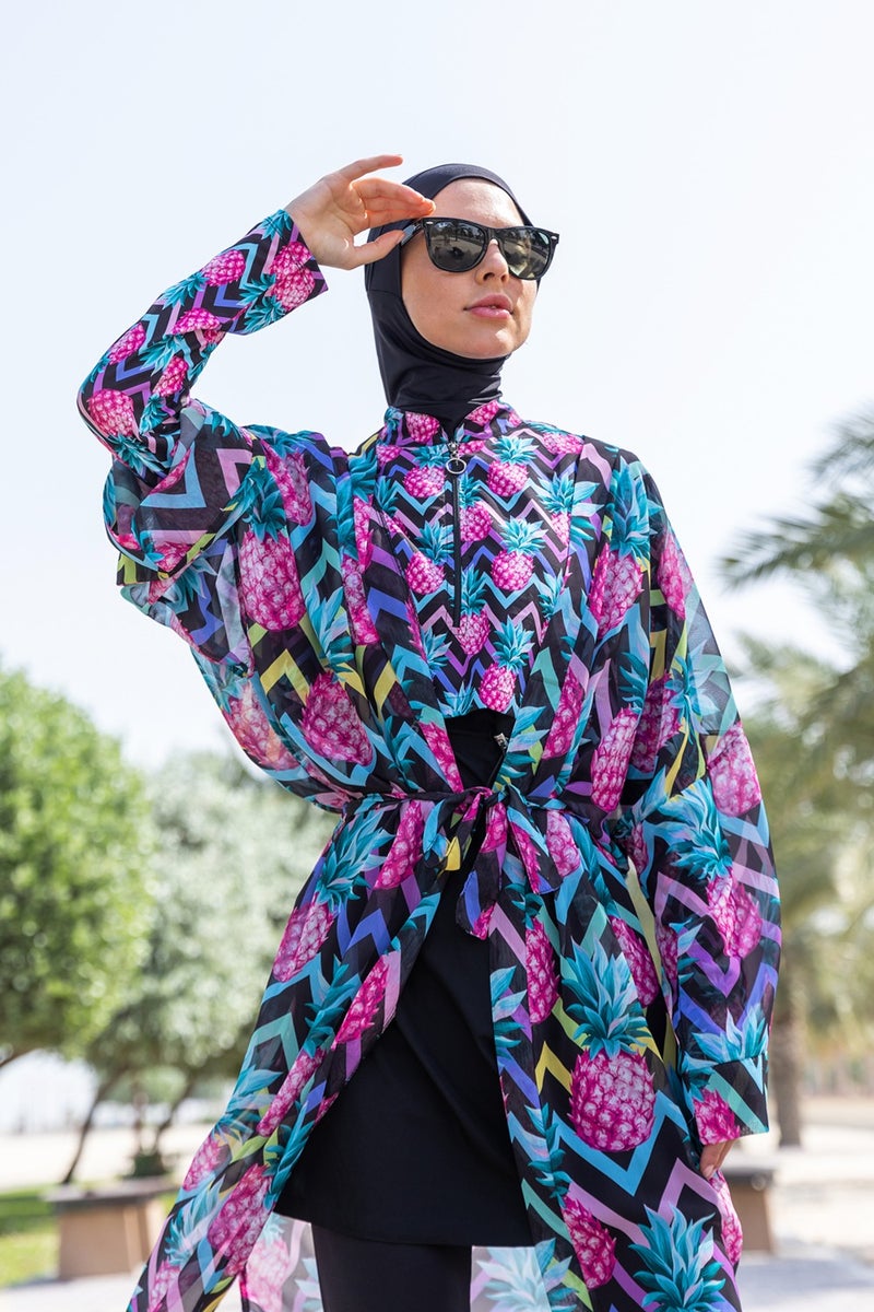 Remsa Mayo Remsa Hijab Swimsuit Single Kaftan Kimono Pareo RP018 Pineapple - Image 3