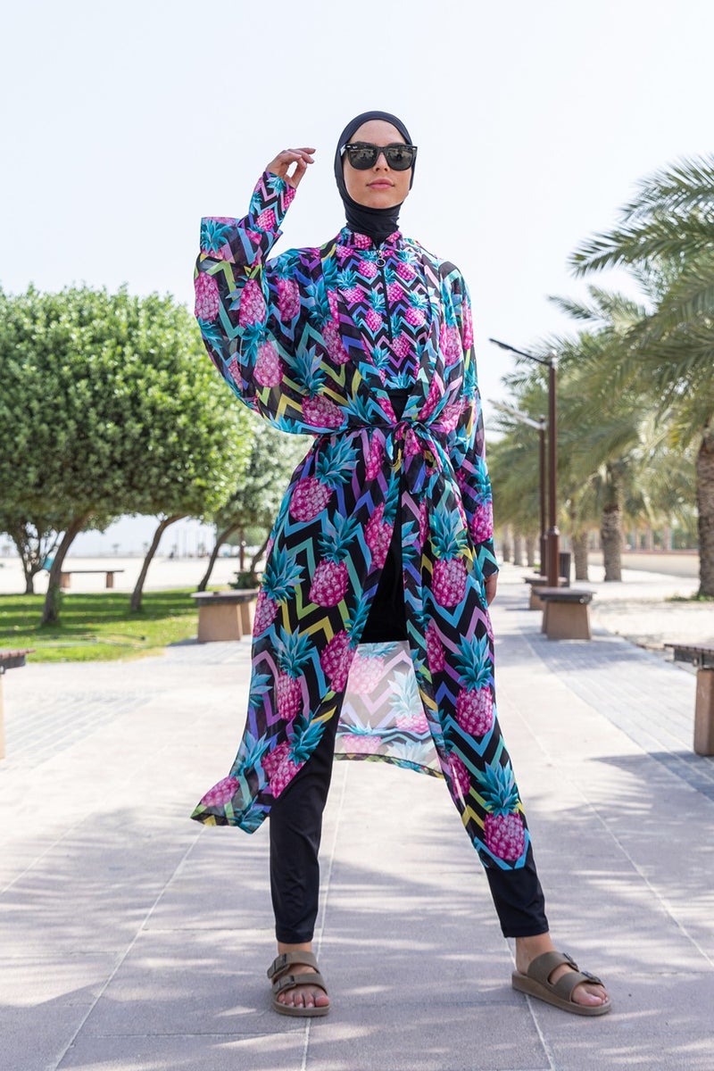 Remsa Mayo Remsa Hijab Swimsuit Single Kaftan Kimono Pareo RP018 Pineapple - Image 2