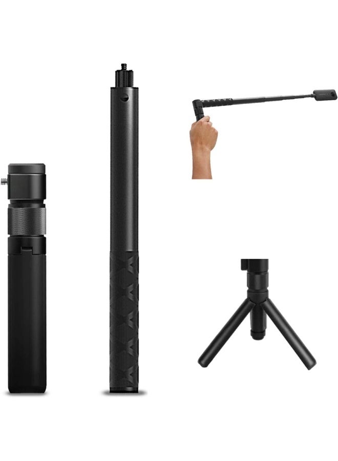 عصا سيلفي غير مرئية لجهاز Insta360 X4 مع حامل ثلاثي القوائم مدمج لجهاز Insta360 X4 X3 Guard/ONE X2 / GO 3S / ONE X/GO 2/ONE R ONE RS/كاميرا GoPro - Image 1