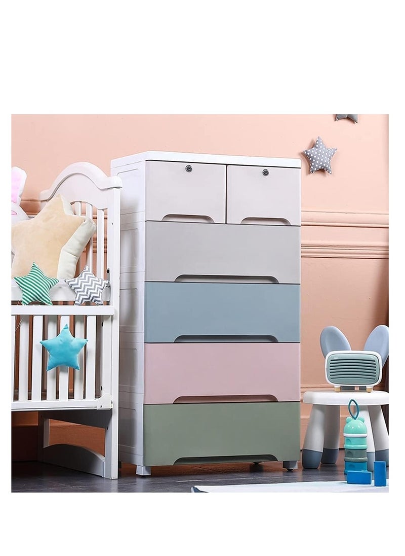 Plastic Cabinet 5 Drawers Storage Dresser Small Closet Drawers Organizer Unit For Clothes Toys Bedroom Playroom - pzsku/Z8BF4EB1A4C05481D92FEZ/45/_/1726147104/33f94d9f-8b1d-4f86-8848-9c30ad10e044