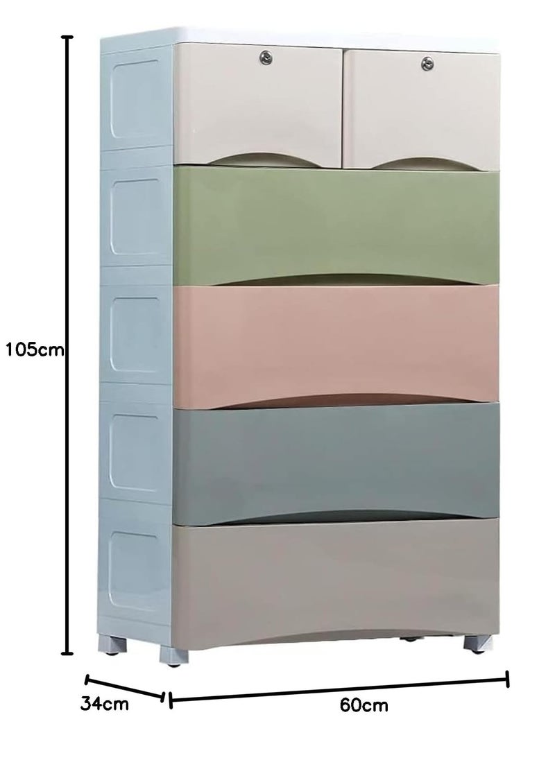 Plastic Cabinet 5 Drawers Storage Dresser Small Closet Drawers Organizer Unit For Clothes Toys Bedroom Playroom - pzsku/Z8BF4EB1A4C05481D92FEZ/45/_/1726147270/c73a5245-3bf5-4ed8-81a2-19f63a5c0fc8