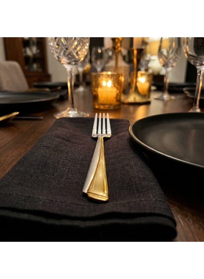 LAVIN 38 pieces of Cutlery Set with holding stand / Stainless Steel with Gold Plated - Image 3