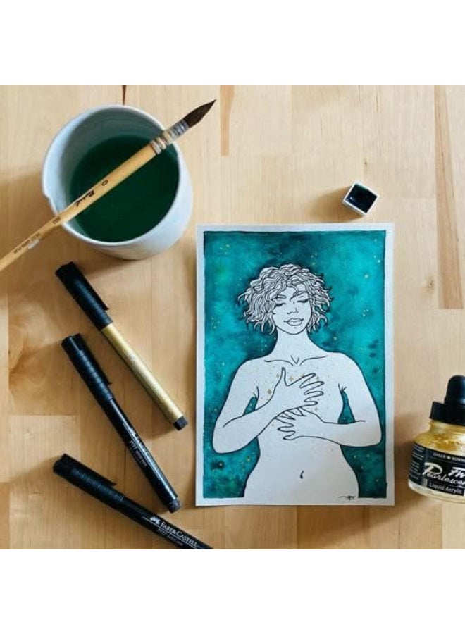 CANSON Montval 12 Sheet Watercolour Paper Fine Grain 18 x 25 cm 300 g/m² White - Image 2