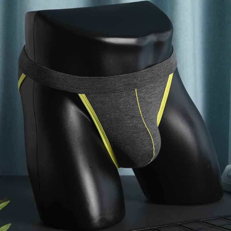 Men'S Underwear High Fork Briefs Mid-Waist Modal Breathable Sports G-String Underpants Headline Hair - Image 3