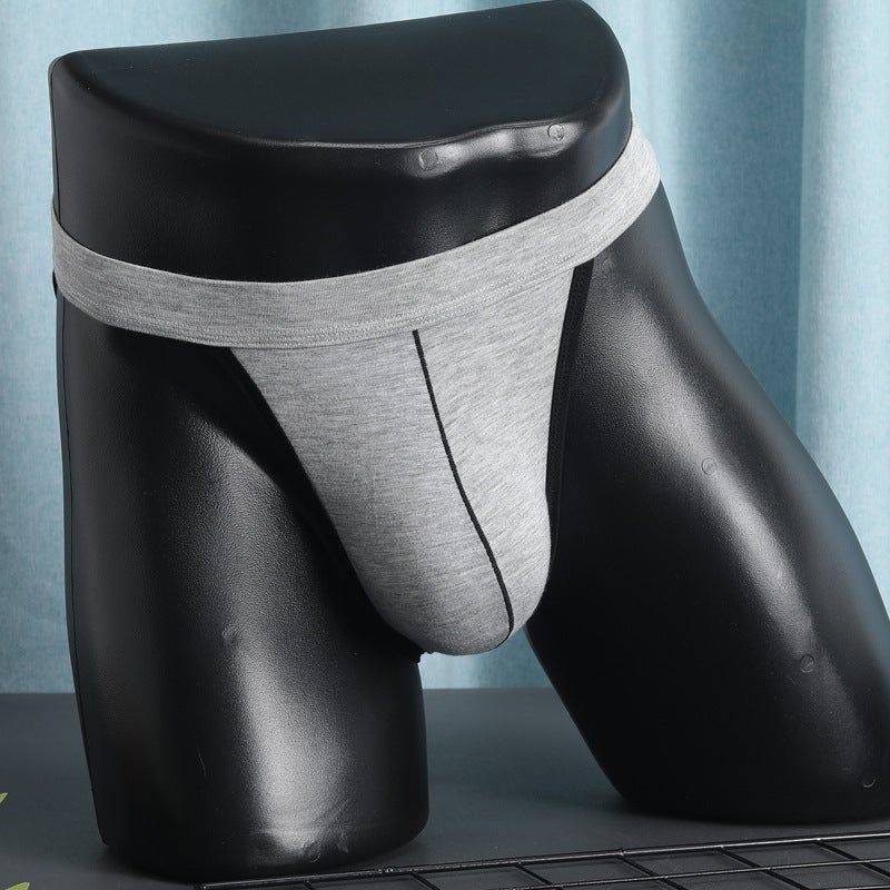 Men'S Underwear High Fork Briefs Mid-Waist Modal Breathable Sports G-String Underpants Headline Hair - Image 4