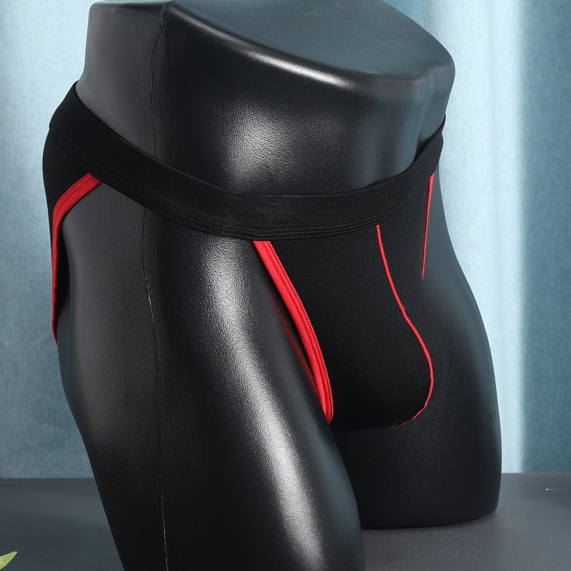 Men'S Underwear High Fork Briefs Mid-Waist Modal Breathable Sports G-String Underpants Headline Hair - Image 1