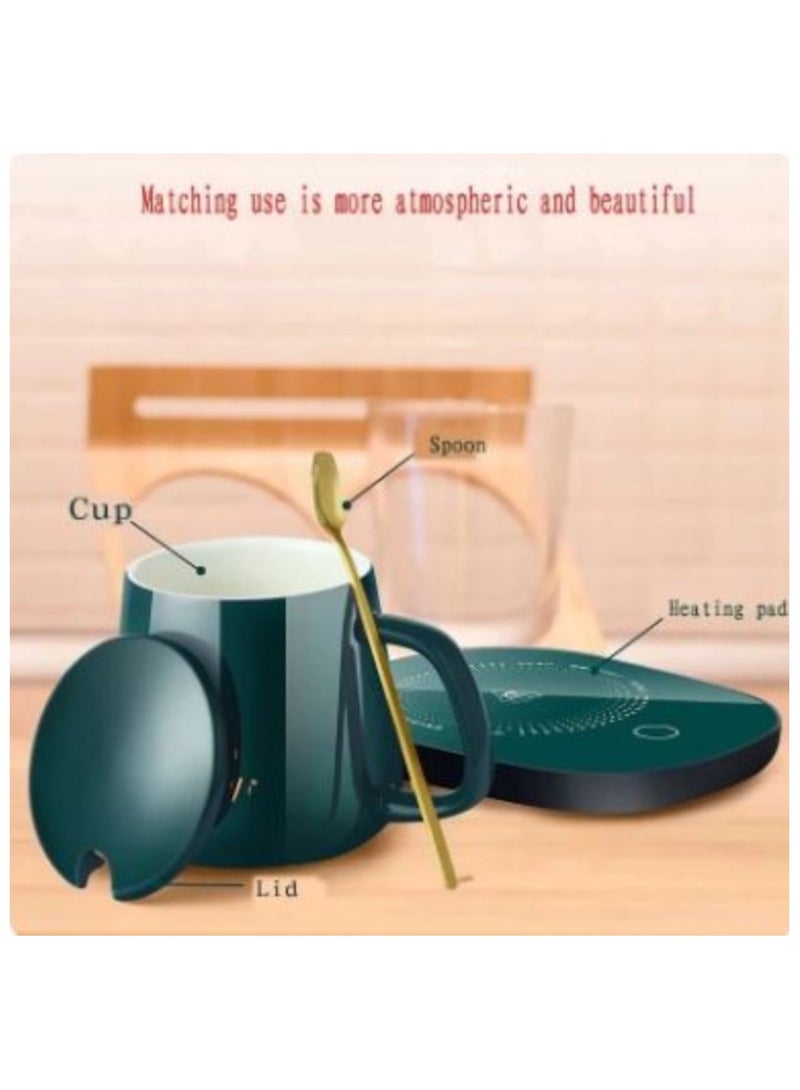 AROAQ Coffee Mug Warmer Set with Mug,Spoon,Heater, Smart Coffee Cup Warmer with Auto On/Off Gravity-Induction for Coffee,Tea,Water,Milk, Birthday Gift Box - Image 3