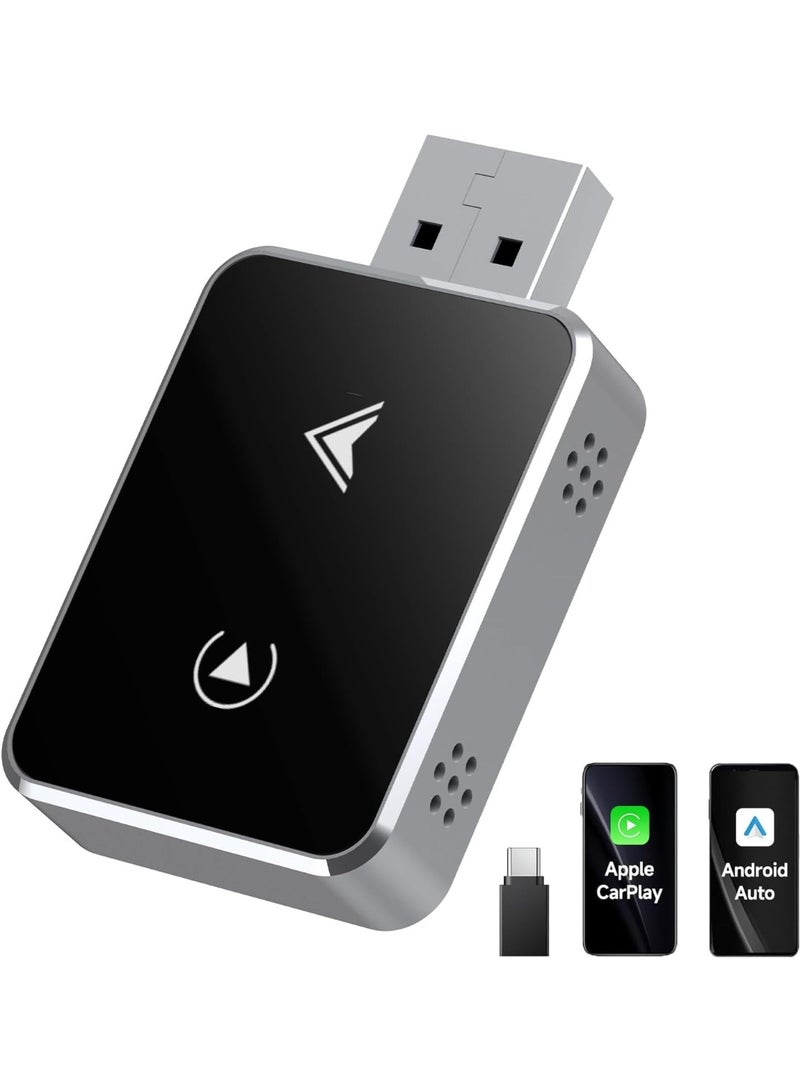 Wireless CarPlay & Android Auto Adapter – 2-in-1 Dongle, Converts Wired Systems to Wireless, Plug & Play USB for Cars 2017+ - Image 1