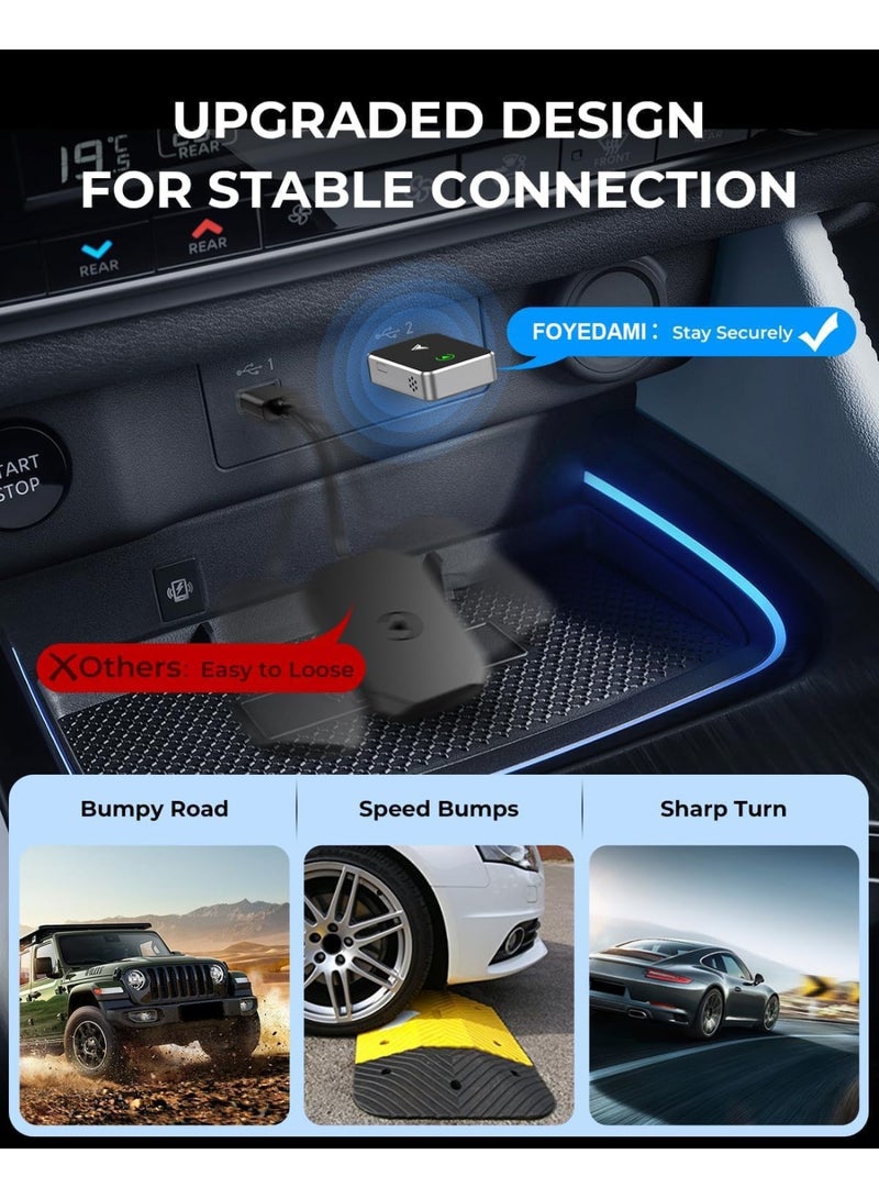 Wireless CarPlay & Android Auto Adapter – 2-in-1 Dongle, Converts Wired Systems to Wireless, Plug & Play USB for Cars 2017+ - Image 5