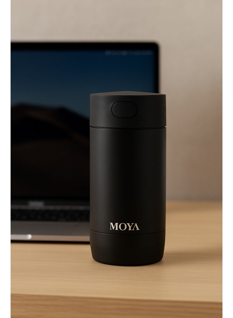 Moya "Ripple" 240ml Travel Coffee Mug Black - Image 5