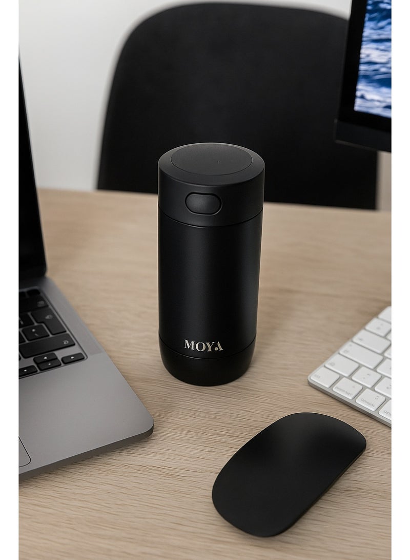 Moya "Ripple" 240ml Travel Coffee Mug Black - Image 3