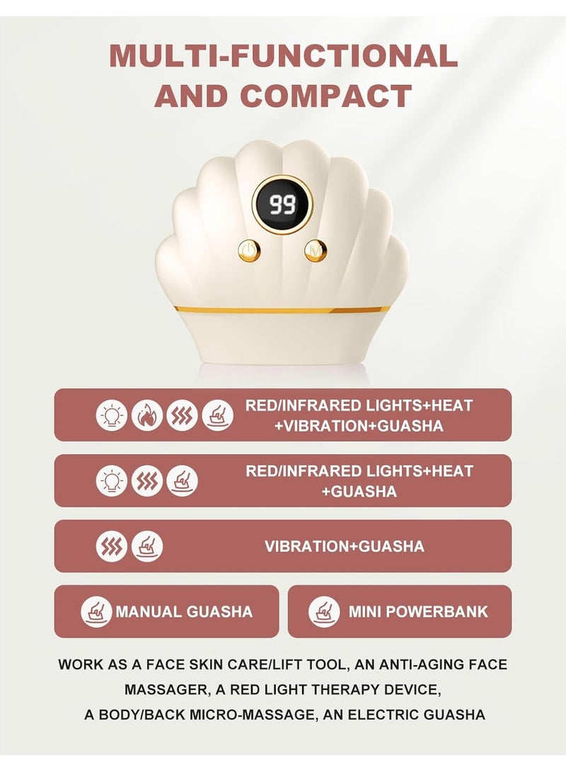 general Red Light Therapy Facial Massager, Electric Gua Sha Thermal Body Massage, Facial Skin Care Tools, Sculptors, Red LED Light Therapy Sticks, Anti-Aging, Reduce Wrinkles and Puffiness, Tighten the Neck - Image 2