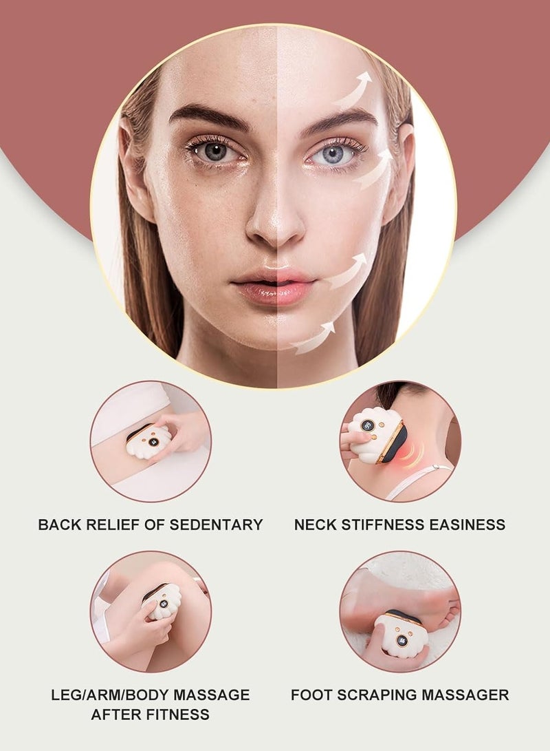 general Red Light Therapy Facial Massager, Electric Gua Sha Thermal Body Massage, Facial Skin Care Tools, Sculptors, Red LED Light Therapy Sticks, Anti-Aging, Reduce Wrinkles and Puffiness, Tighten the Neck - Image 4