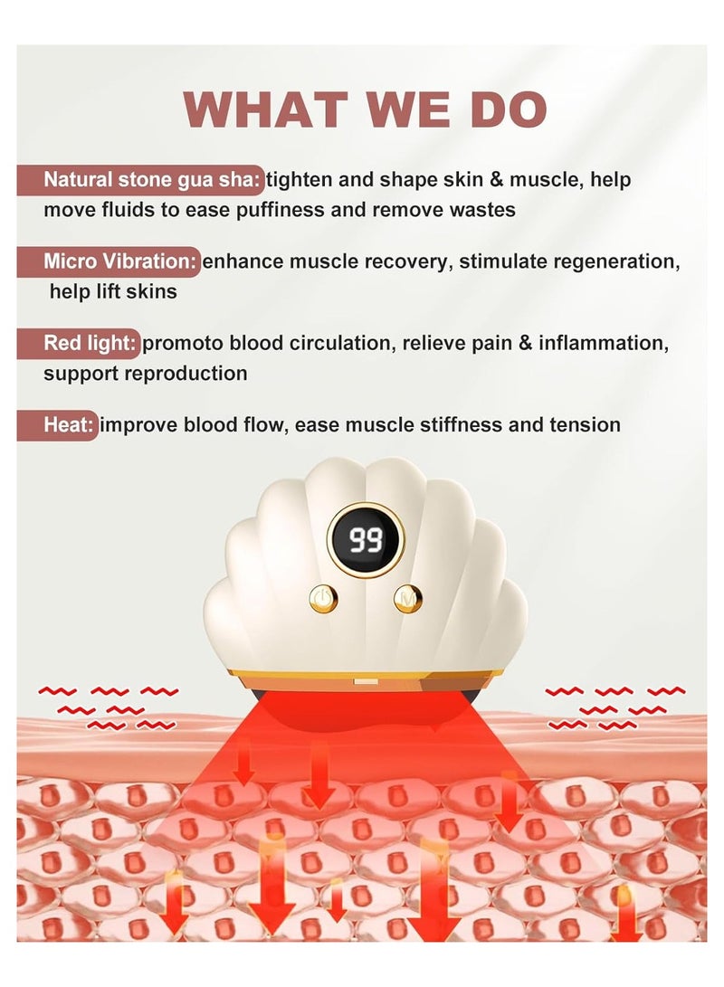 general Red Light Therapy Facial Massager, Electric Gua Sha Thermal Body Massage, Facial Skin Care Tools, Sculptors, Red LED Light Therapy Sticks, Anti-Aging, Reduce Wrinkles and Puffiness, Tighten the Neck - Image 5