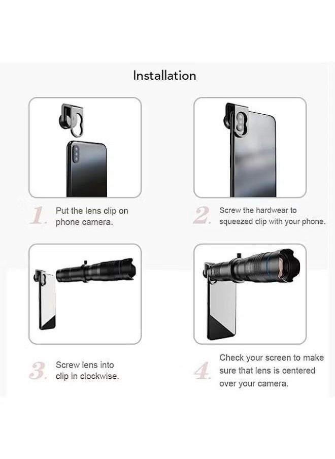 Generic APEXEL APL-JS28X HD 28X Metal Single-tube Phone Telephoto Lens with Manual Focus for Most Smartphones for Traveling Sport Events Concert Bird Watching Photography  - Image 2