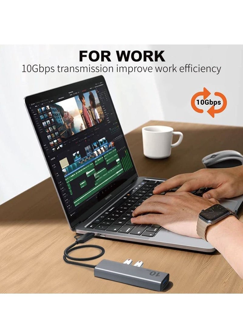 Generic - 10Gbps Dual-Slot UHS-II SD 4.0 Card Reader USB C Hub USB C to USB A Adapter with USB3.2 GEN2 10G Speed USB UHS-II SD Card Reader Adapter - Image 1