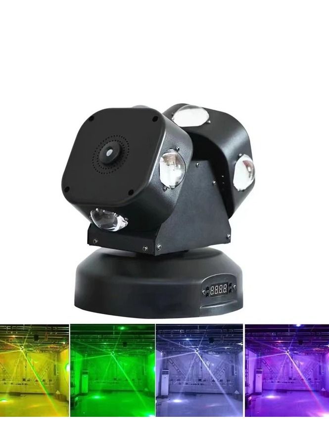 لايت ضوء المرحلة الحزب مع الليزر 2 الجانبين جولة ضوء LED متحرك 8 * 10W قوس قزح الضوء - Image 4