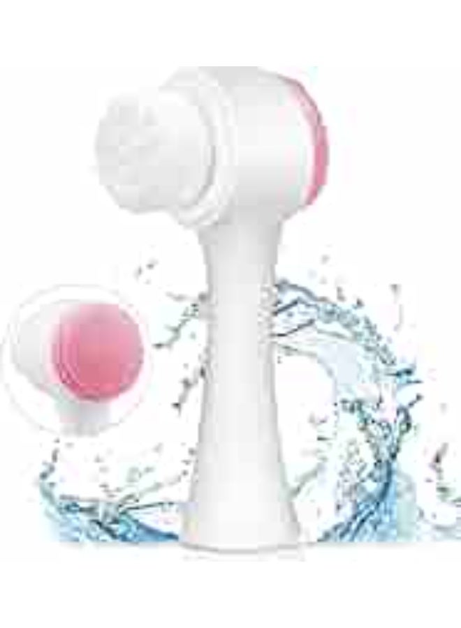 Manual Facial Cleansing Brush, 2-in-1 Skin Care face Brush, Silicone Facial Scrubber Manual Dual Face Wash Brush for Deep Pore Exfoliation Massaging (multi color) 1PCs - Image 1