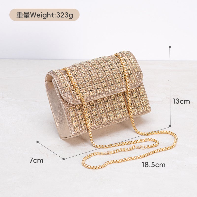 New Full Diamond Handbag, Diamond-Encrusted Armpit Bag, Female Celebrity Banquet Bag, Dress, Shoulder Crossbody Dinner Bag - Image 4