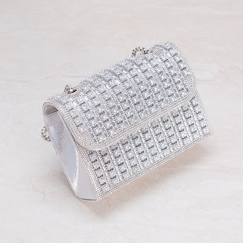 New Full Diamond Handbag, Diamond-Encrusted Armpit Bag, Female Celebrity Banquet Bag, Dress, Shoulder Crossbody Dinner Bag - Image 1