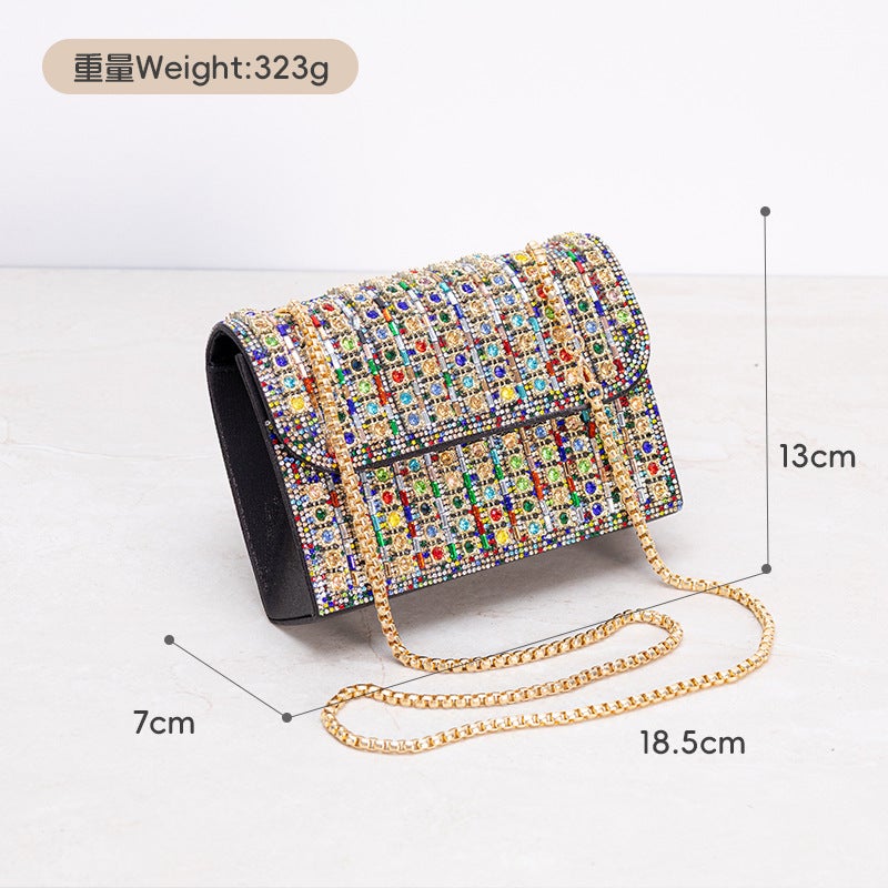 New Full Diamond Handbag, Diamond-Encrusted Armpit Bag, Female Celebrity Banquet Bag, Dress, Shoulder Crossbody Dinner Bag - Image 5