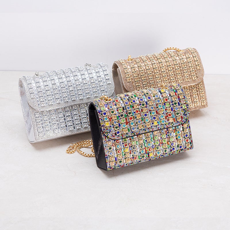 New Full Diamond Handbag, Diamond-Encrusted Armpit Bag, Female Celebrity Banquet Bag, Dress, Shoulder Crossbody Dinner Bag - Image 2
