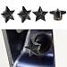 LHDOS 4PCS Star Tire Valve Stem Caps FivePointed Star Shaped Car Wheel Tire Valve Caps with Rubber ORing Car Tire Air Cap Dust Proof Covers Universal LeakProof Wheel Stem Cover for Most Cars Black - Image 2