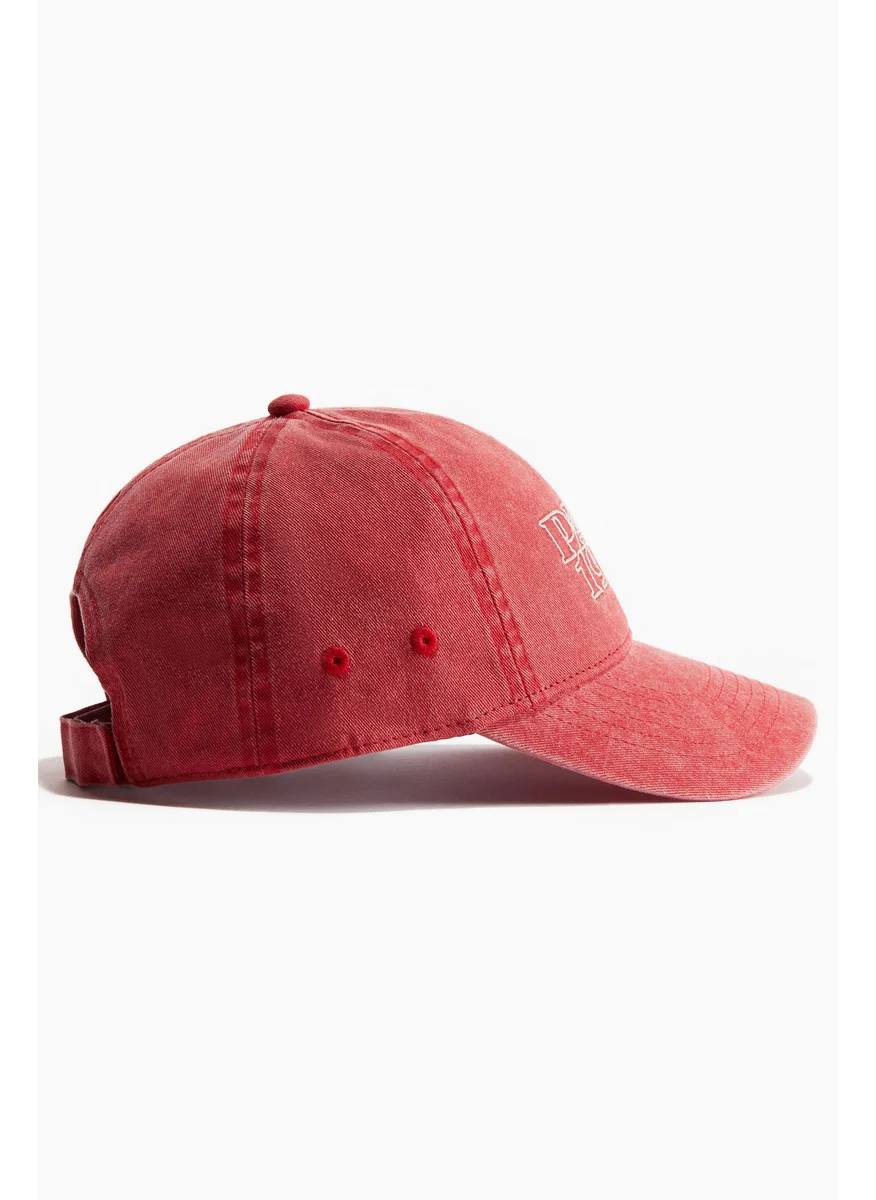 H&M Embroidered-Motif Twill Cap