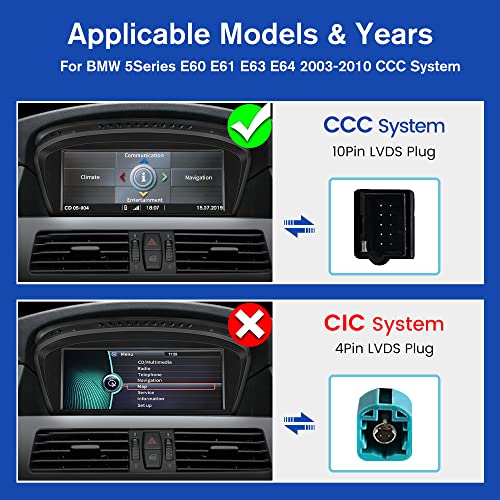 litillbuly Android 13 Car Radio for BMW 3/5 Series E60 E61 E63 E64 E90 E91 E92 CCC (2004-2008),4+64GB Stereo CarPlay Android Auto Multimedia Player GPS Navigator iDrive System Retained Supports 4G WiFi - Image 2