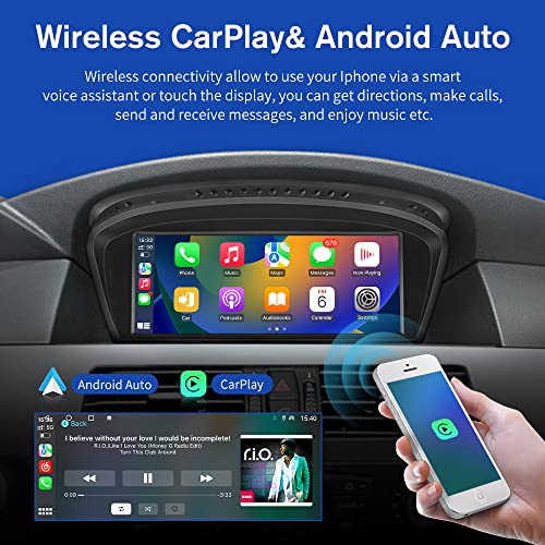 litillbuly Android 13 Car Radio for BMW 3/5 Series E60 E61 E63 E64 E90 E91 E92 CCC (2004-2008),4+64GB Stereo CarPlay Android Auto Multimedia Player GPS Navigator iDrive System Retained Supports 4G WiFi - Image 4
