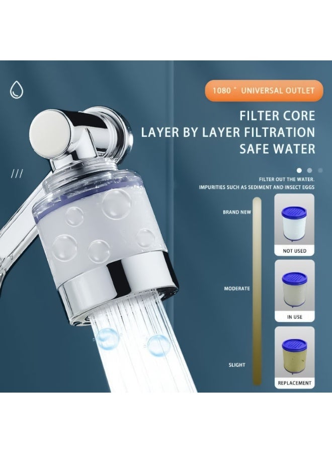 1080 Degree Swivel Faucet Extender, Large Angle Swivel Faucet Spray Filter with 2 Water Output Modes - for Bathroom Sink 1 Pack (Chrome 1080) - Image 3