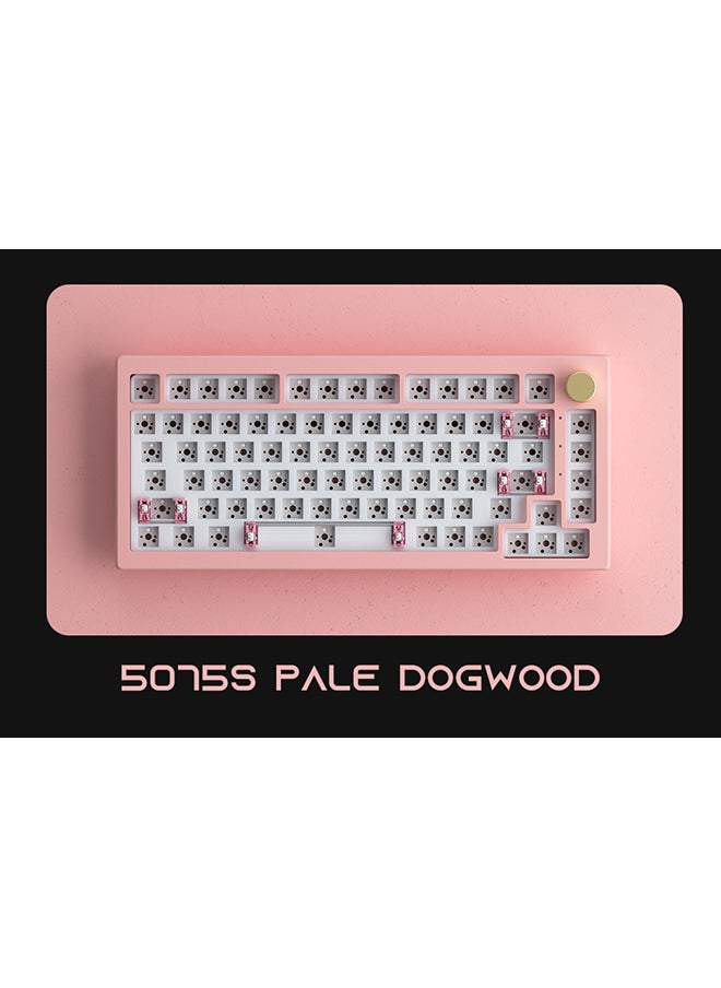 AKKO - AKKO 5075S Barebone  DIY Kit  for Mechanical Keyboard - Pale Dogwood - Image 1