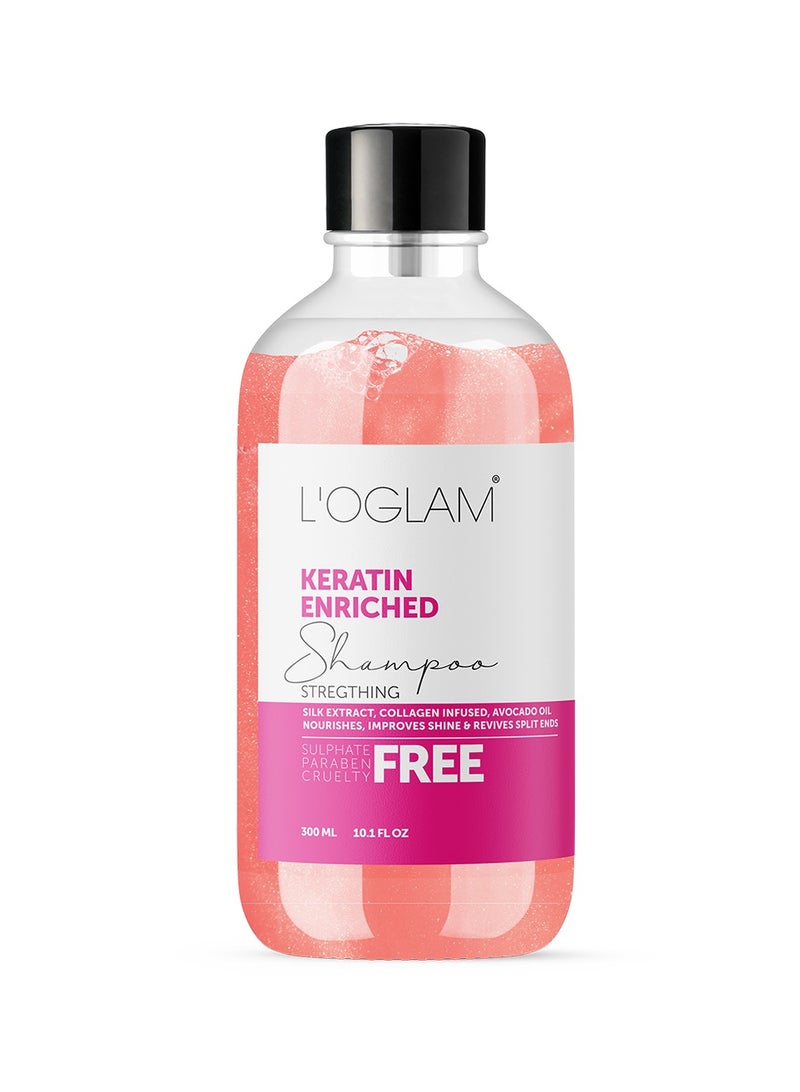 L'OGLAM Keratin Enriched Shampoo - Image 1