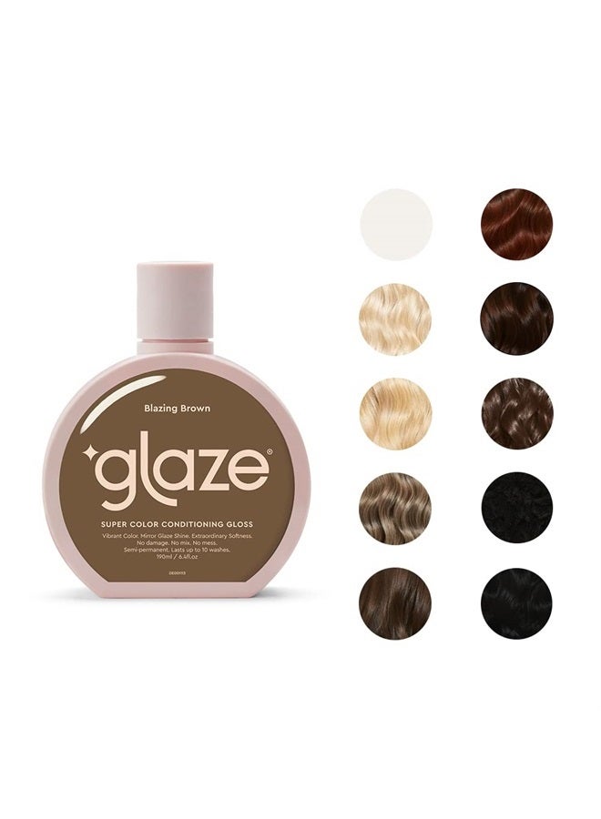 Glaze Super Color Conditioning Gloss Honey Blonde 6.4flo.oz (2-3 Hair Treatments) Award Winning Hair Gloss Treatment & Semi Permanent Hair Dye. No Mix Hair Mask Colorant with Results in 10 Minutes - Image 1