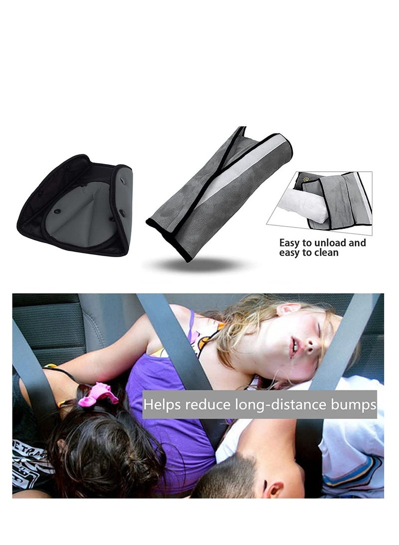 Excefore Auto Pillow Seat Belt,2 Pieces Car Seatbelt Safety Cover, Soft Vehicle Headrest Firm Shoulder Neck Support Strap Adjuster for Children - Image 2