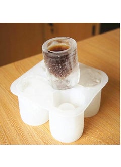 Chaher Chaher 4Cup Ice Cube Shot Shape Silicone Shooters Glass Freeze Molds Maker Tray Party Bar Tools Ice Shot Glass Mold Party Drinking Coke  - Image 5