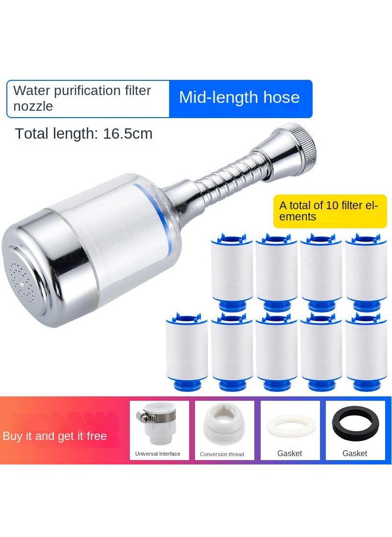 Y&D Household Kitchen Faucet Tap Water Filter Extender Plus 9 Filter Elements  - Image 1