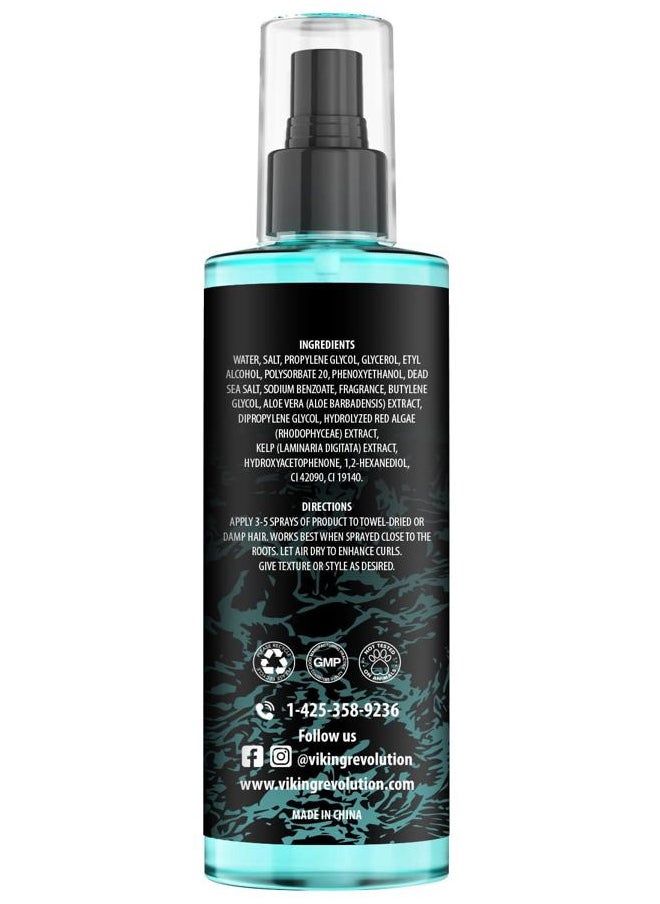 Viking Revolution - Sea Salt Spray for Hair Men - Hair Texturizing Spray with Kelp, Aloe Vera and Red Algae Extract - Surf Spray to Add Volume and Texture Sea Salt Spray for Men Beach Hair Spray - 8.8oz - Image 1