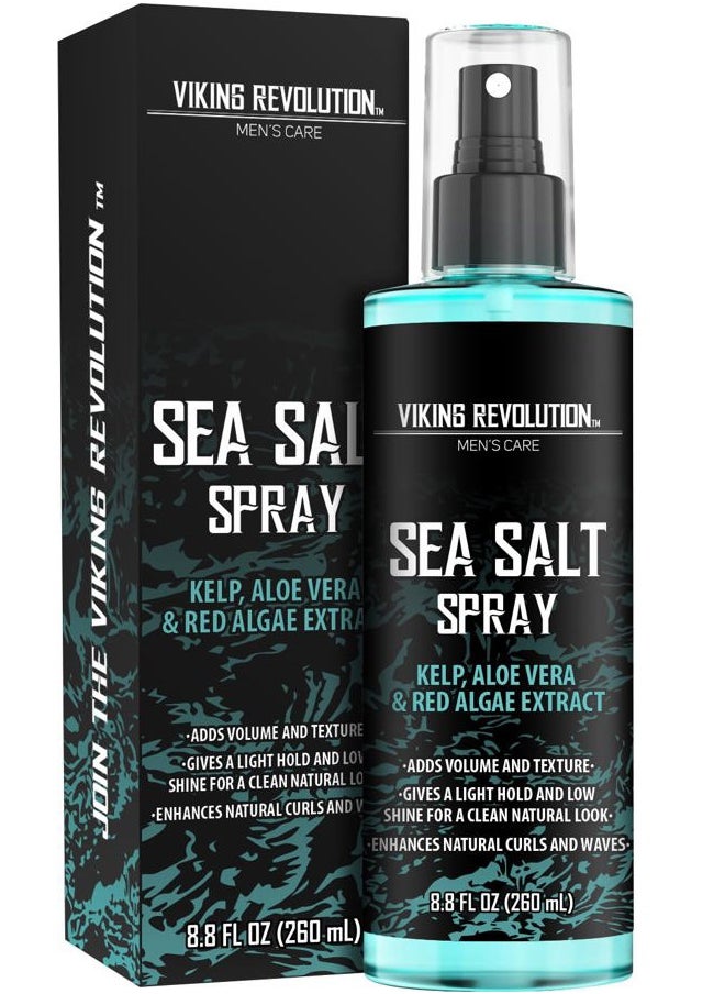 Viking Revolution - Sea Salt Spray for Hair Men - Hair Texturizing Spray with Kelp, Aloe Vera and Red Algae Extract - Surf Spray to Add Volume and Texture Sea Salt Spray for Men Beach Hair Spray - 8.8oz - Image 1