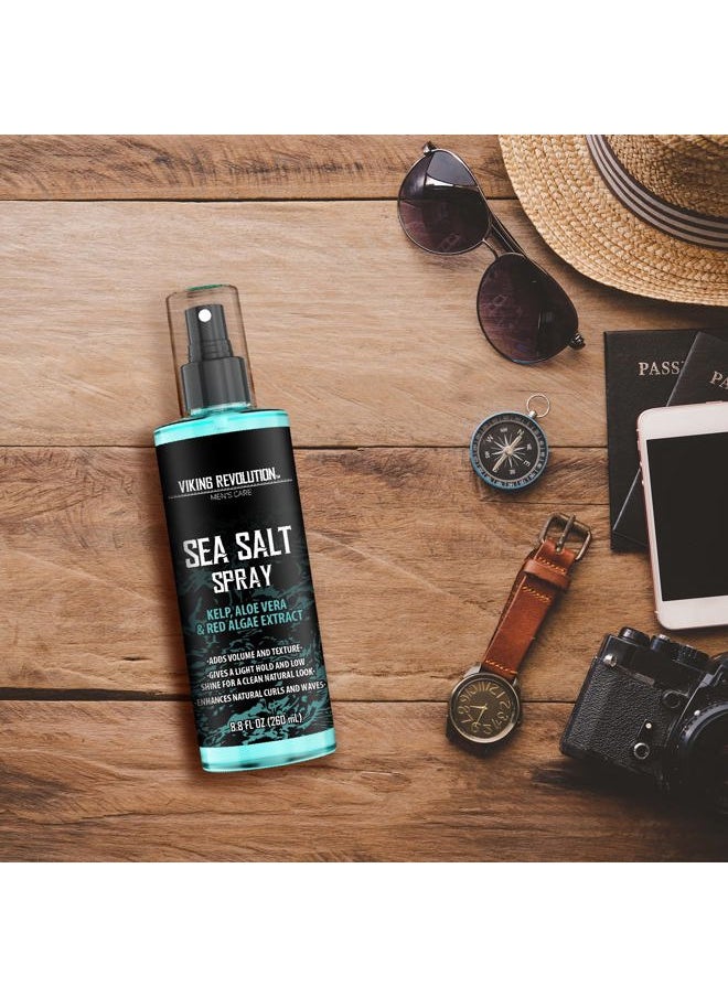 Viking Revolution - Sea Salt Spray for Hair Men - Hair Texturizing Spray with Kelp, Aloe Vera and Red Algae Extract - Surf Spray to Add Volume and Texture Sea Salt Spray for Men Beach Hair Spray - 8.8oz - Image 1